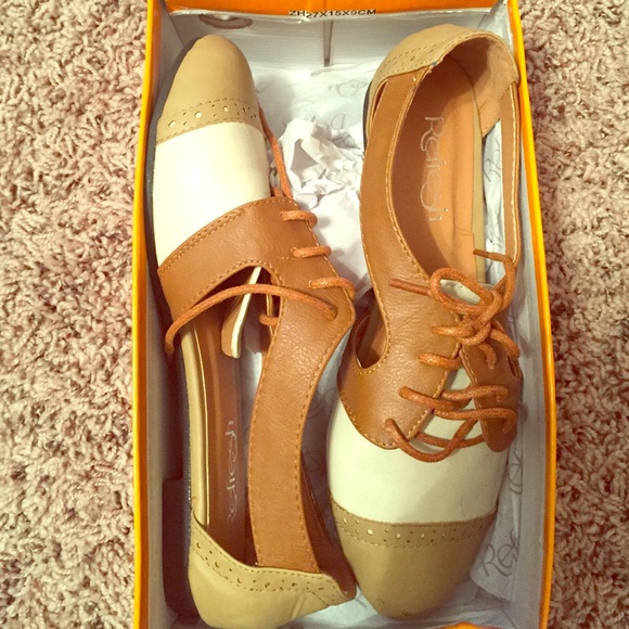 Tan oxford cutouts
