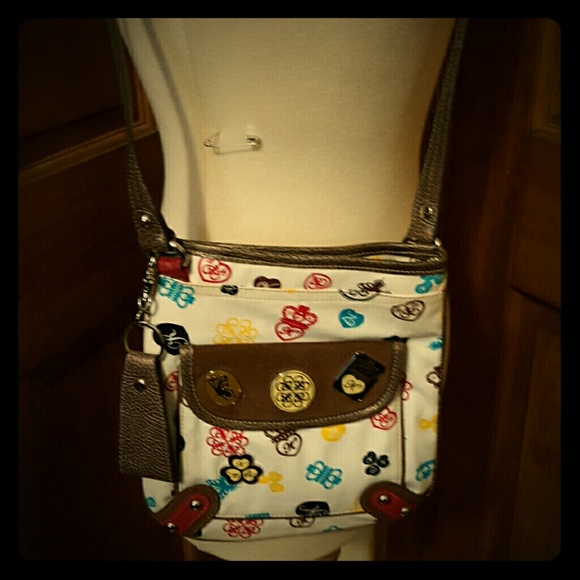 Leather trim bag in great condition
