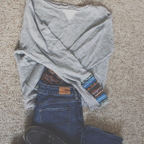 Oversized knit sweater.