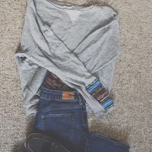 Oversized knit sweater.