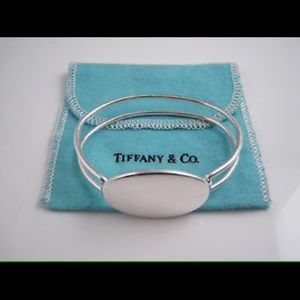 Tiffany & Co. Silver ID Tag Double Wire Bracelet