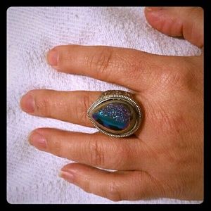 Silver Purple Druzy Quartz