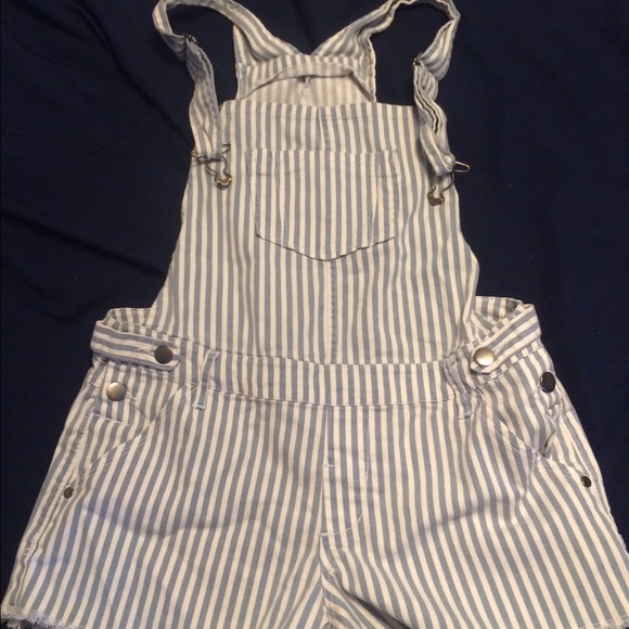 Forever 21 Pants - XXI PREMIUM DENIUM Striped Overall Shorts 29
