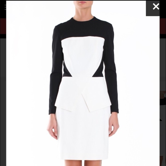 Tibi black and white ponte dress