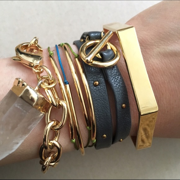 Bar Cord Bracelet - Gold or Silver