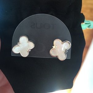 Tous mother of pearl butterfly earrings