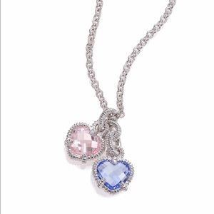 Judith Ripka double heart necklace