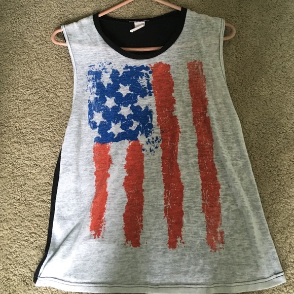 Loose fit American tank top
