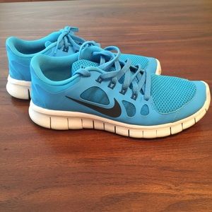 Girls 7, Nike Free 5.0, Blue