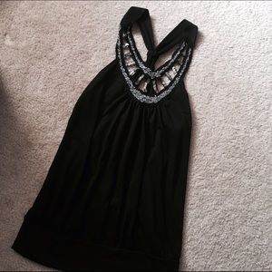 Sleeveless Beaded Going-out Top