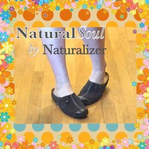 NaturalSoul by Naturalizer Brown Suede Mules