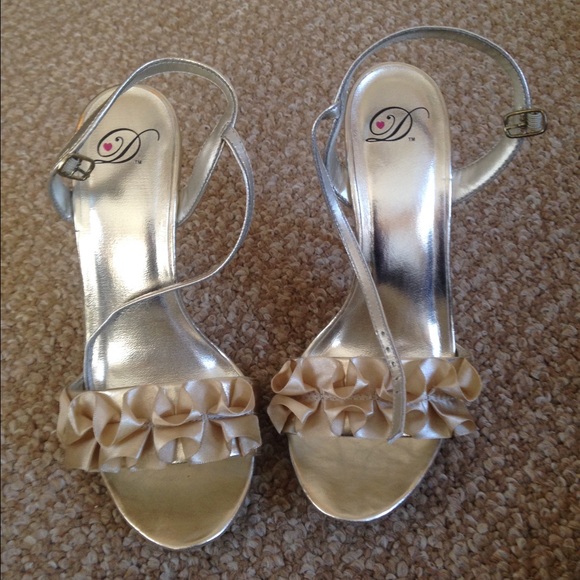 Gold dress shoes