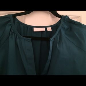 Teal tunic blouse