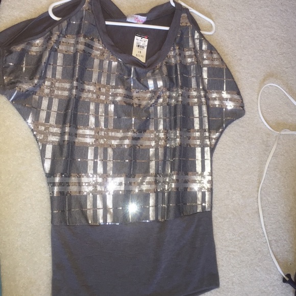 Grey/silver sequin shirt