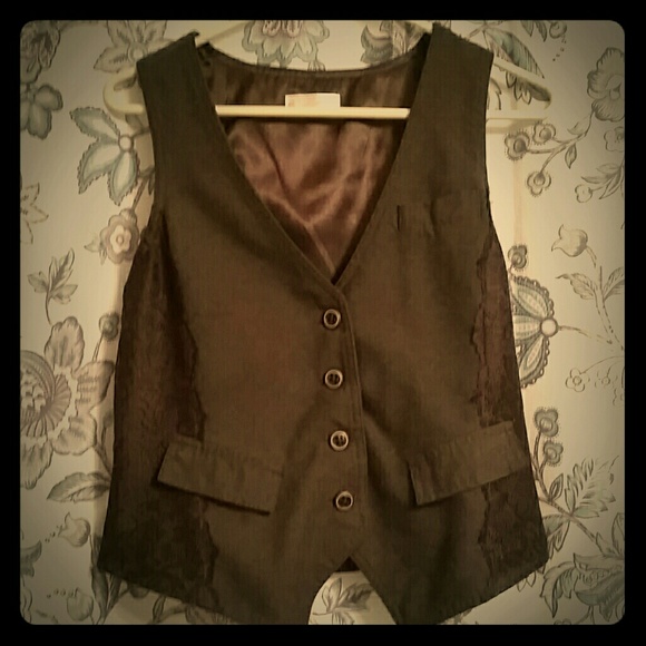 Brown old navy vest