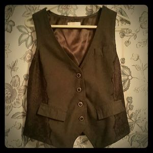 Brown old navy vest