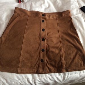 Suede miniskirt