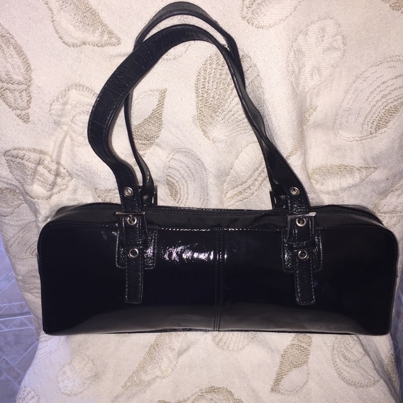 Patent Leather Black long gated Purse