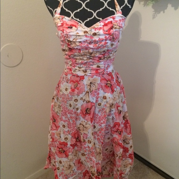 Stop Staring Floral Sweetheart Halter Dress