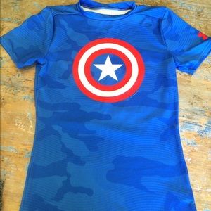 Youth large, Under Armour Captain America shirt