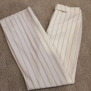 Preston & York White/Black Pinstripe Dress Pants 8
