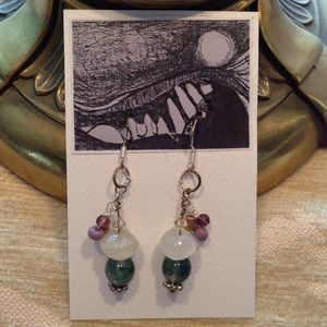 Beautiful hand crafted jade earrings