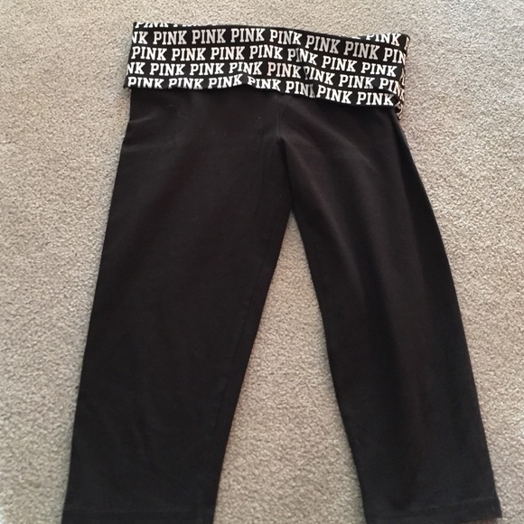 Pink crop leggings