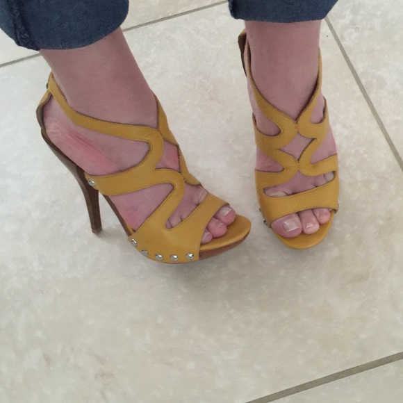 Yellow Michael Kors high heels