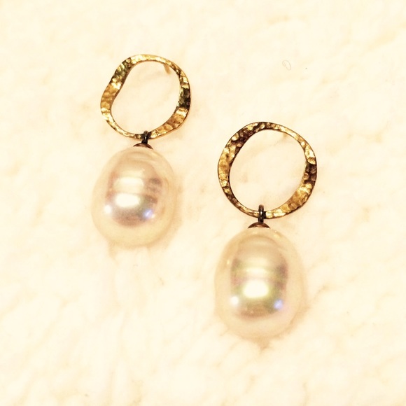 Majorica Baroque Natural Pearl Drop Earrings