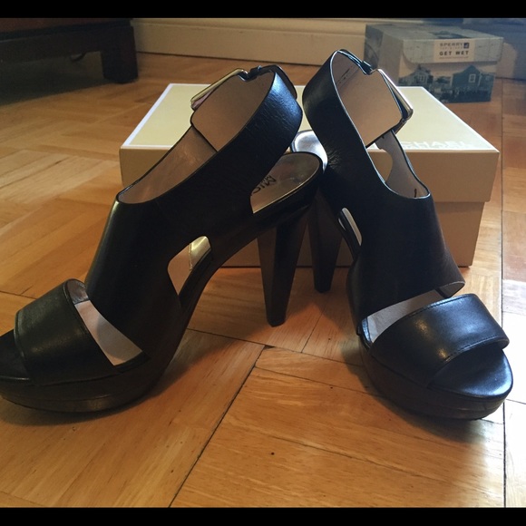Michael Kors black strap heels