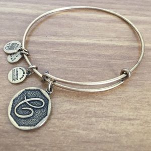 Alex And Ani "C" gold initial bangle