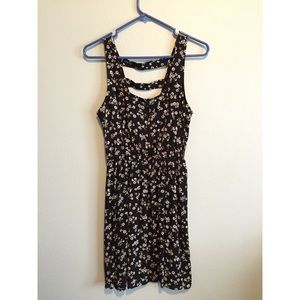 Black and white floral dress