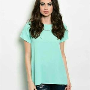 MINT SHORT SLEEVE TOP