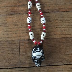 Day of the dead skull necklace
