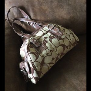 Coach Signature Patterned Handbag - Like new!