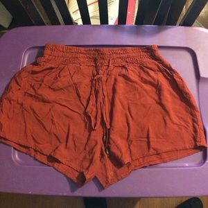 Bohemian style burnt orange shorts. Very soft