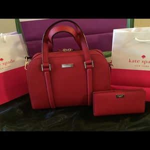Kate Spade Dynastyred Sm Felix w/Stacy Wallet