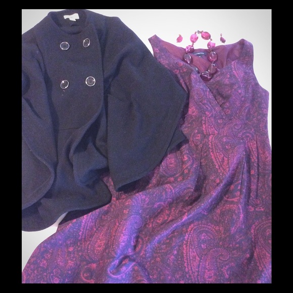 SOLD - Black Wool Capelet