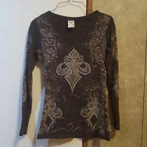 Fleur de lis long sleeve top