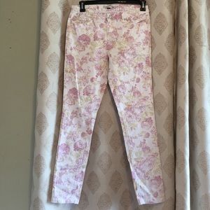 Floral straight jeans
