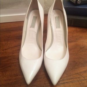 Topshop White Leather Pumps - Size 9.5 - Like New!