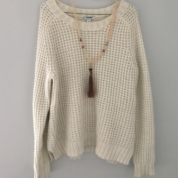 cable-knit sweater