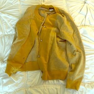 Diamond-button wool / cashmere sweater