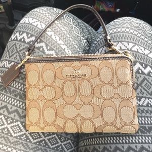 Coach wristlet. Brand New. Received on Christmas