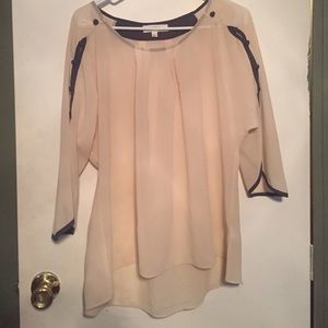 Boutique beige sheer top