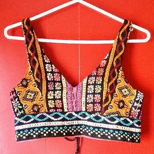 Staring at Stars embroidered crop top