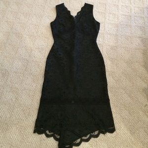 WHBM Black Lace Dress 10