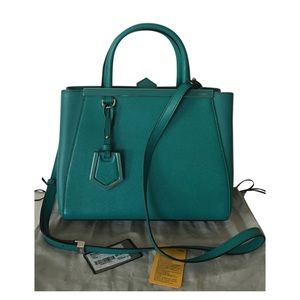 Fendi Petite 2 Jours Mini Leather Handbag Lake