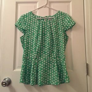Green peplum top