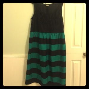 Eshakti black and green lace striped dress sz 1x